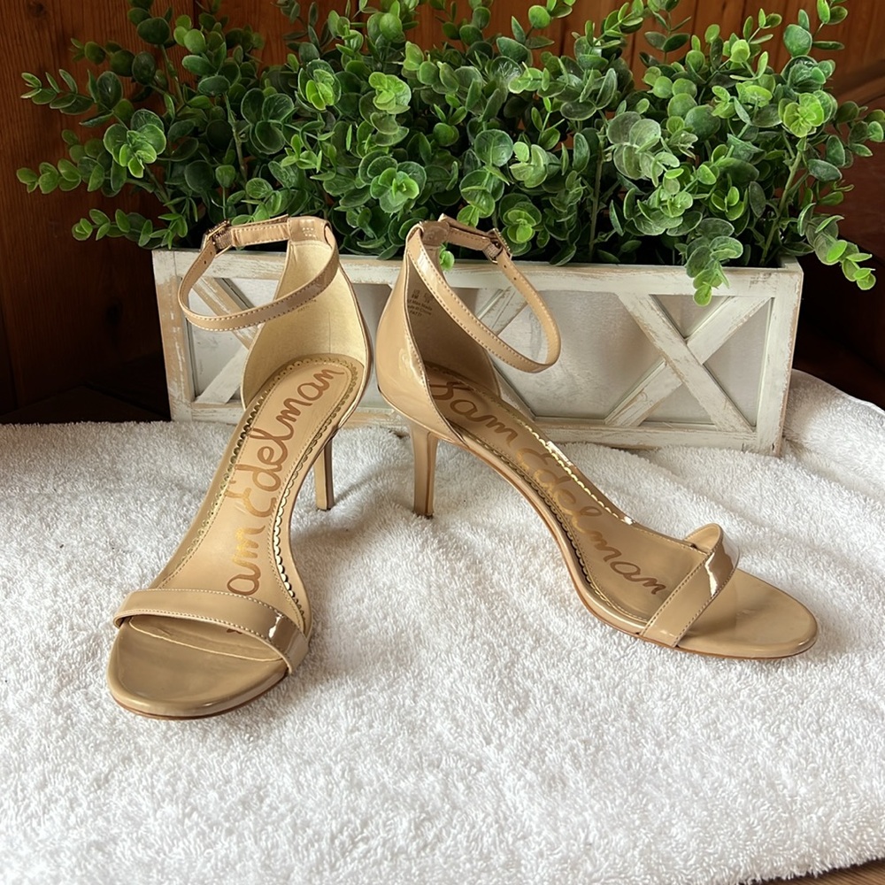 Sam Edelman Tan Ankle Strap Heels